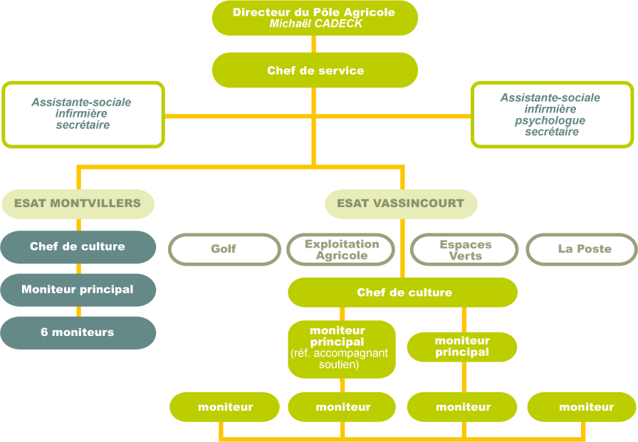 Organigramme du Pôle Agricole